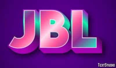 JBL Text Effect and Logo Design Brand