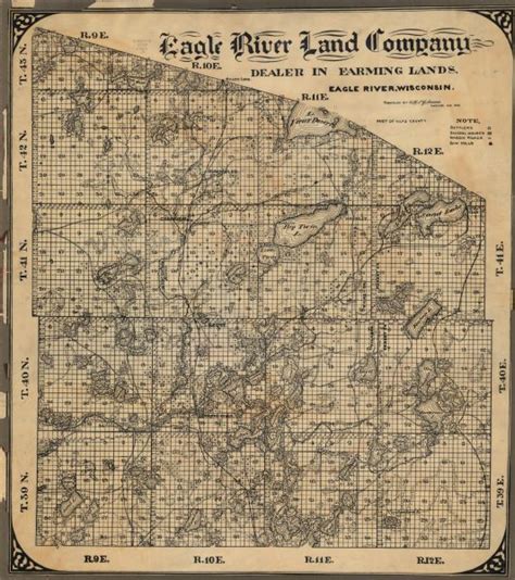 Eagle River Land Company, Dealer in Farming Lands, Eagle River, Wisconsin | Map or Atlas ...