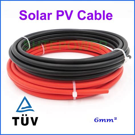 New Arrival Cable 6mm2, 100 meters/roll 6mm2 solar cable PV copper ...