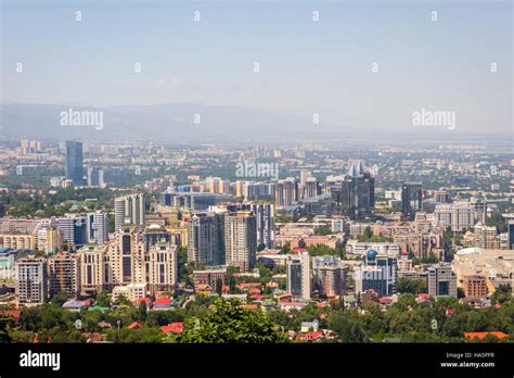 View over Almaty skyline, Kazakhstan Stock Photo - Alamy