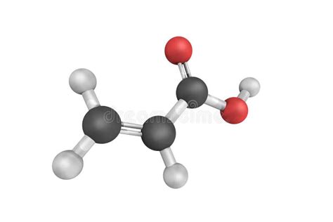 3d Structure of Acrylic Acid, an Organic Compound. it is a Color Stock Illustration ...