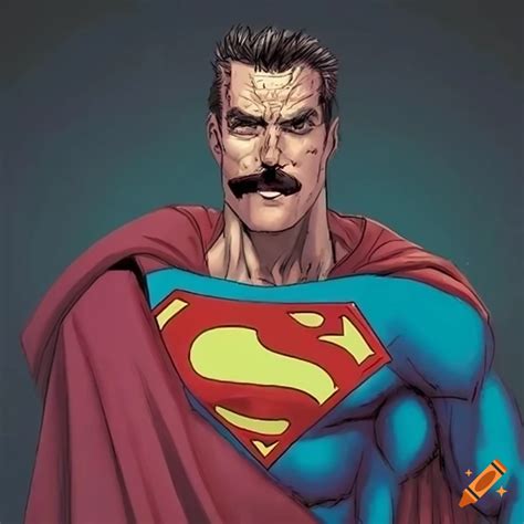 Superman with a pencil moustache on Craiyon