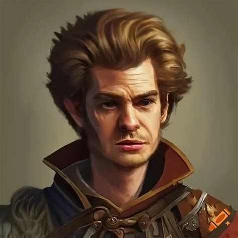 Painting of andrew garfield as an adventurer on Craiyon