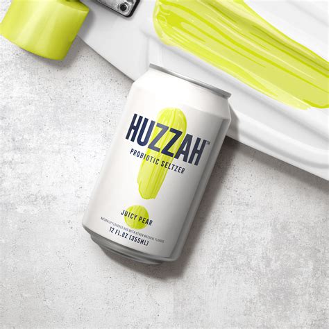 HUZZAH! A New, Non-Alcoholic,Probiotic Seltzer | Dieline - Design ...