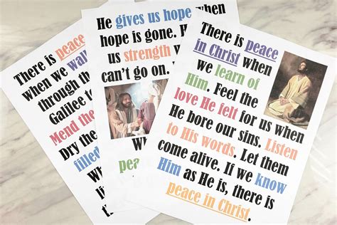 Peace in Christ Flip Chart & Lyrics - Primary Singing