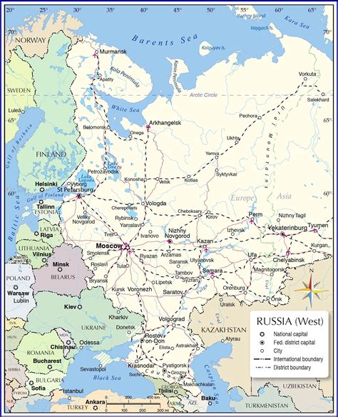 Map of European Russia | Russia map, Eastern european cities, Map