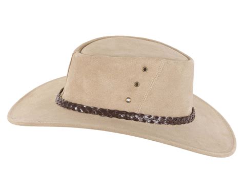 Beige Australian Leather Bush Outback Jacaru Hat Online in Australia | Hats From OZ