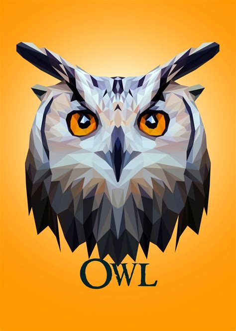 'Owl' Poster, picture, metal print, paint by Dare Neil | Displate