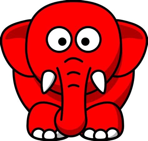 Red Elephant Clip Art at Clker.com - vector clip art online, royalty ...