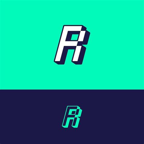 Premium Vector | Letter r pixel logo template design