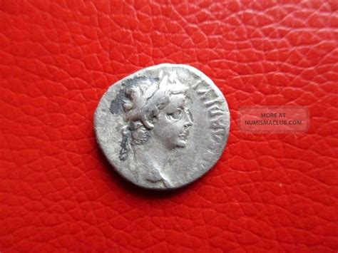 " Tellus Stabilita " Tiberius Ag Denarius. Biblical Tribute Penny. Lovely