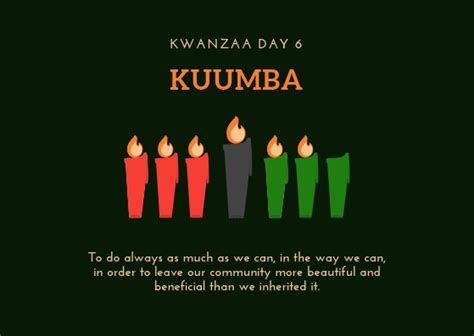 Kwanzaa Day 6 - Creativity - Showing Up And Showing Out