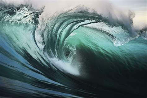 AI generated Extreme close up of thrashing emerald ocean waves. AI Generated 35942045 Stock ...