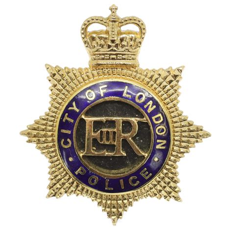 City of London Police Senior Officer's Cap Badge - Queen's Crown