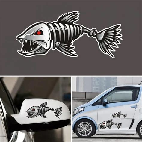 2pcs Mad Fish Fishing On Sticker Decal Window Car PET Car Sticker-in Car Stickers from ...