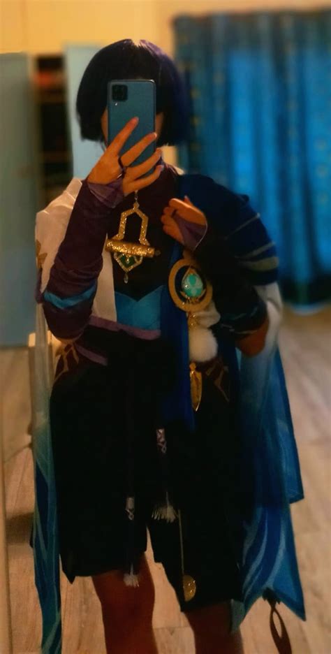 Wanderer cosplay I got for christmas : r/Genshin_Impact