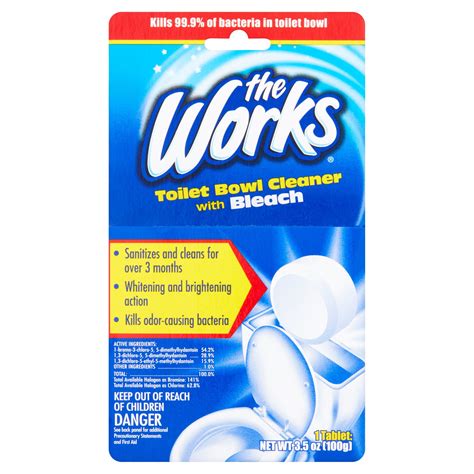 The Works Toilet Bowl Cleaner with Bleach Tablet, 3.5 oz - Walmart.com