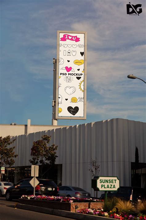 Free Vertical Billboard PSD Mockup PSD Mockup | Free Mockup