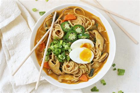 Lightened-Up Veggie Ramen Bowls By OhMyVeggies.com