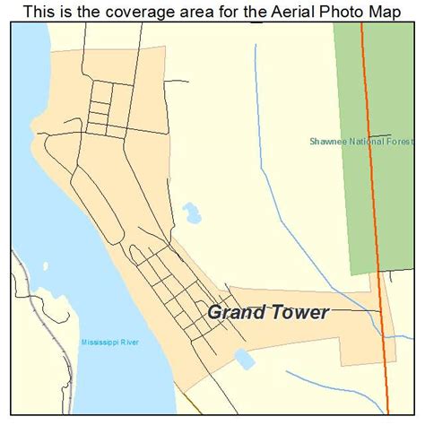 Aerial Photography Map of Grand Tower, IL Illinois