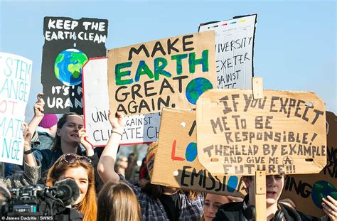 Youth Strike 4 Climate protests take place across Britain | Daily Mail Online