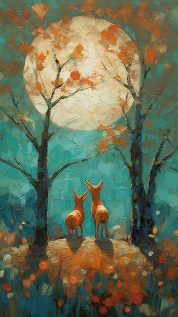 Premium AI Image | Painting autumn scene with watercolor autumn forest ...