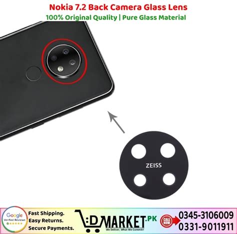 Nokia 7.2 Back Camera Glass Lens Price In Pakistan