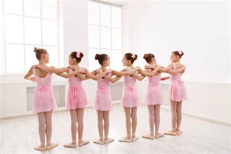 Little Girls Dancing Ballet in Studio Stock Image - Image of education ...