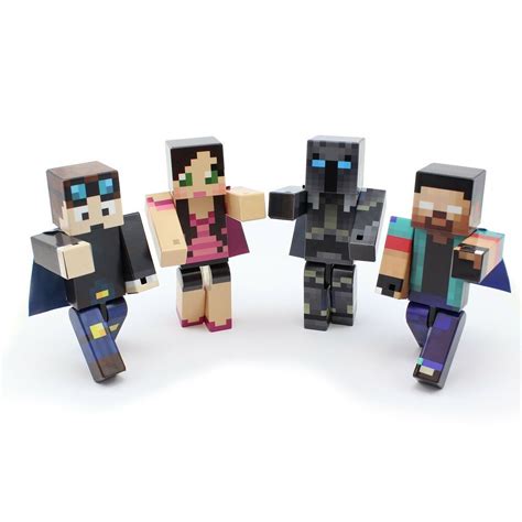 EnderToys Herobrine Bundle - 4-inch Plastic Toy Action Figure Set of 4 ...