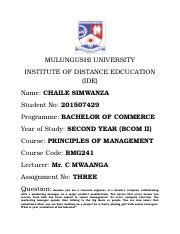 MULUNGUSHI UNIVERSITY COVER.docx - MULUNGUSHI UNIVERSITY INSTITUTE OF ...