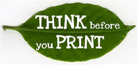 Think Before You Print Logo - LogoDix