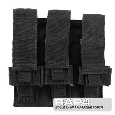 MOLLE Triple MP5 Magazine Pouch (Black) Clearance Item – MCS