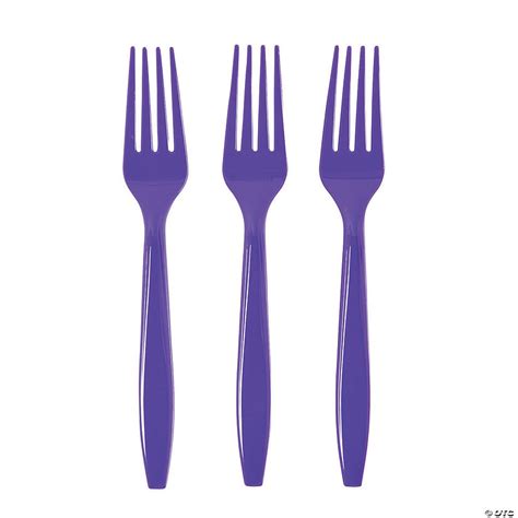 Amethyst Plastic Forks - 24 Ct. | Oriental Trading