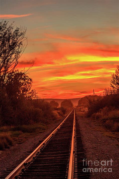 Train Track Sunset Photograph by Robert Bales - Pixels