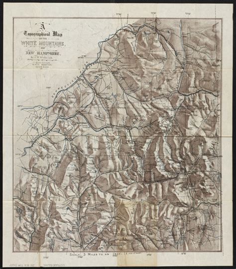 A topographical map of the White Mountains, of New Hampshire - Norman B ...