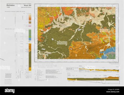 Swindon. Geological survey map. Sheet 252. Wiltshire Wootton Bassett ...