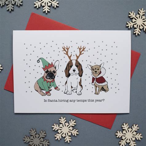 Funny Dogs Christmas Card Or Pack By Highland Jungle | Dog christmas ...