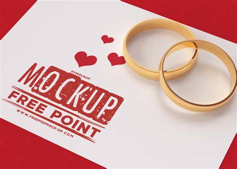 Free Wedding Ring Logo Mockup