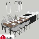 Nhatay-Combo dining table-Modern stylist (85) - Sketchup Models For Free Download