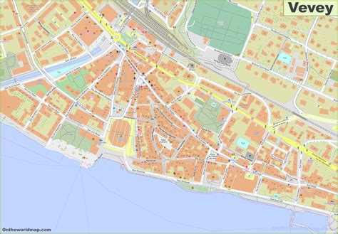 Detailed Map of Vevey - Ontheworldmap.com