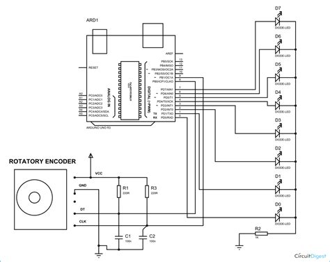 LED Chaser using Arduino and Rotary Encoder: Circuit Diagram & Code with Explanation