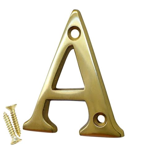 [Letter BR2351] Brass Modern Small House Letter - Polished Brass Finish - 2 Inch | Metal signage ...