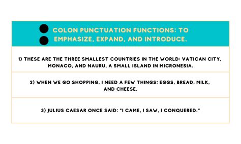 Colon Punctuation with Examples, Uses, and Grammar Explanations - Grammar