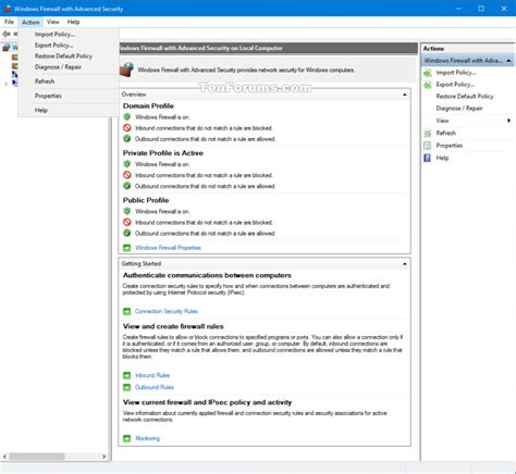 Backup and Restore Windows Defender Firewall Settings in Windows 10 | Tutorials