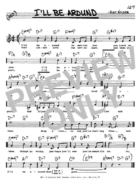 I'll Be Around | Sheet Music Direct