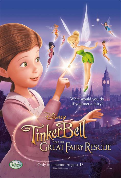 Poster for the U.K. release of "Tinker Bell and the Great Fairy Rescu… | Peliculas infantiles de ...