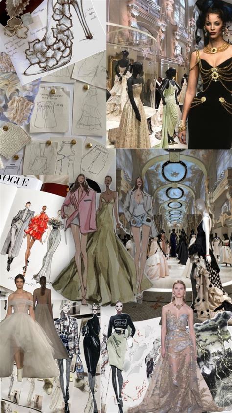 a collage of fashion images including dresses and accessories