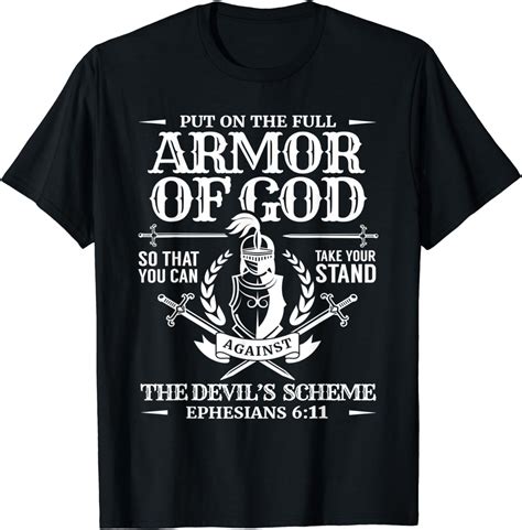 Amazon.com: Armor of God Christian Bible Verse Religious T-Shirt : Clothing, Shoes & Jewelry