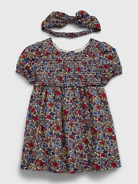 Baby Smocked Floral Dress Set | Gap