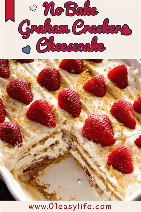 No Bake Graham Cracker Cheesecake - Easy Recipes